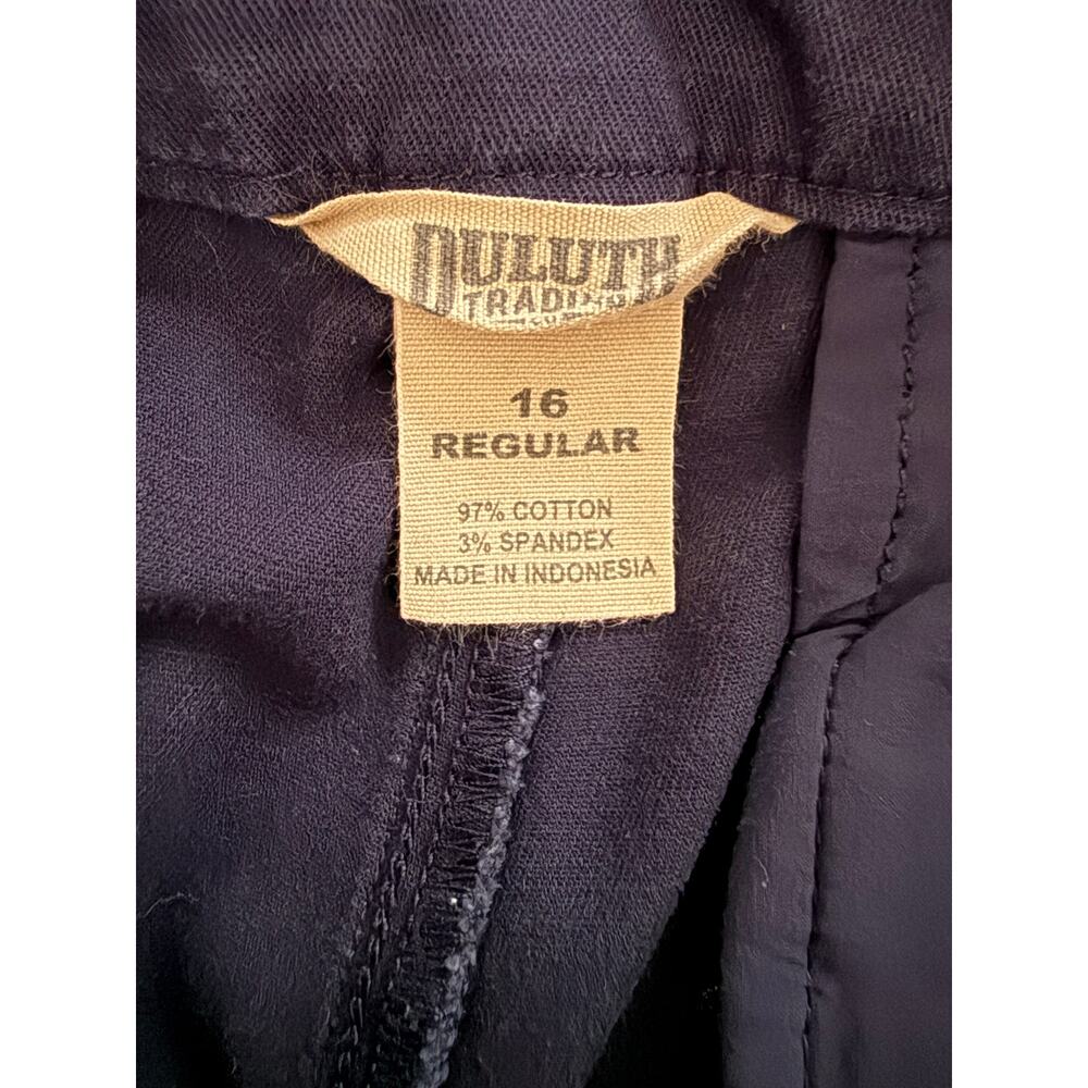 Duluth Trading Company High Rise Wide Leg Crop Pants, Size 16R - Picture 3 of 4